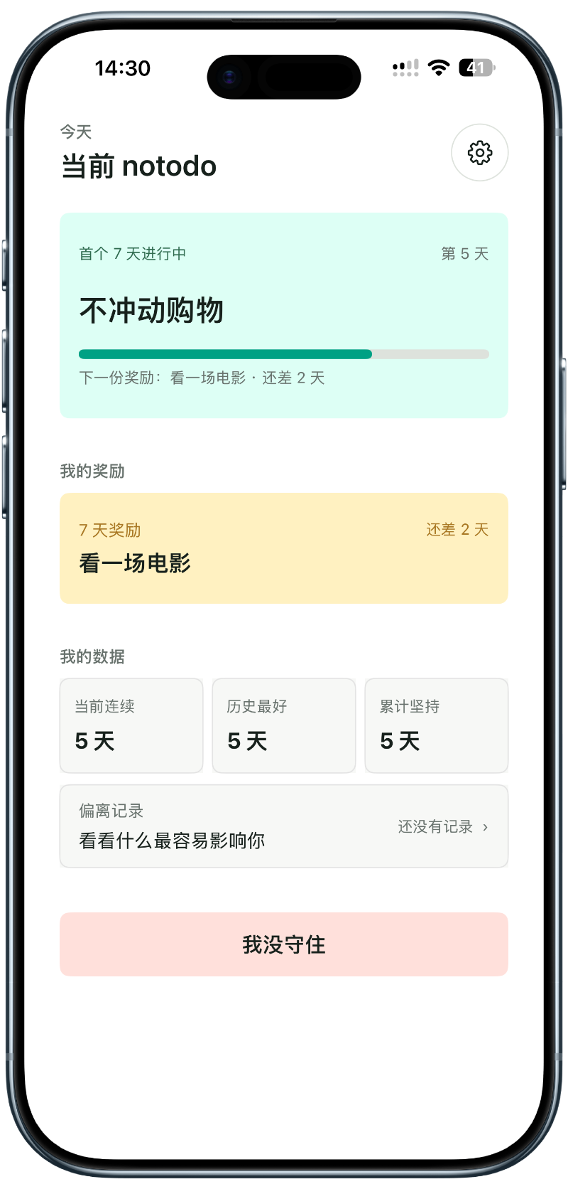 notodo 7 天阶段示意图
