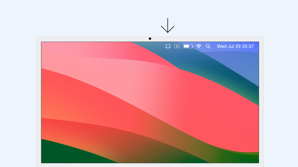 A Mac automatically enters protection after its owner leaves the desk